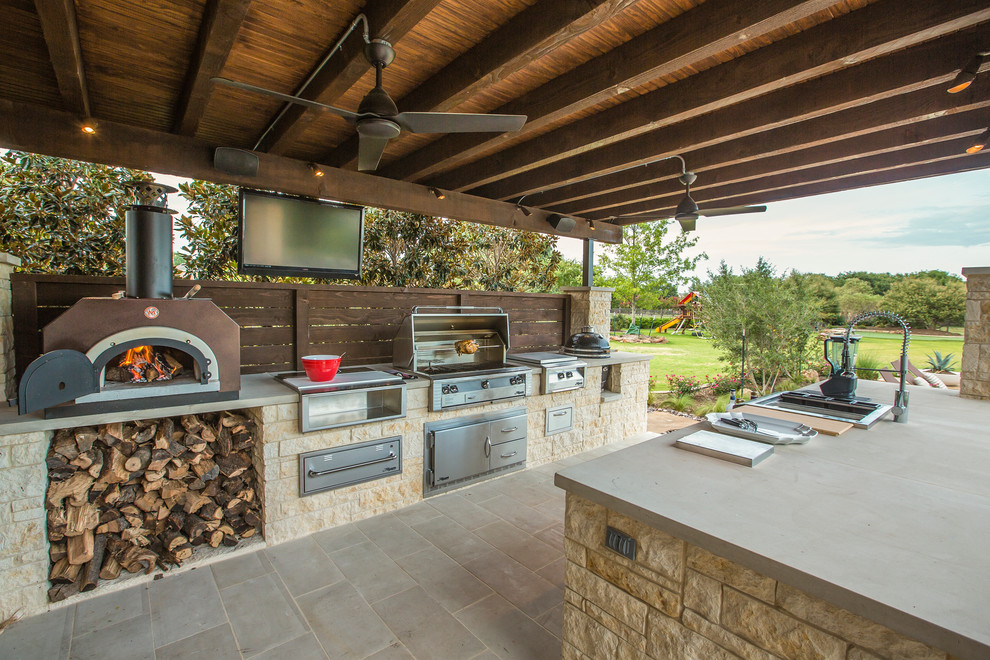 Built-in Wood Storage Next to Your Pizza Oven