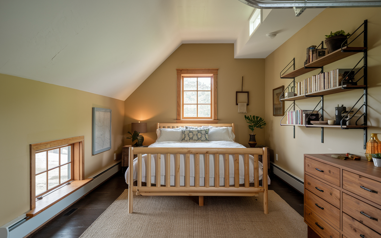 Log Bed Frame for a Rustic Cabin Feel