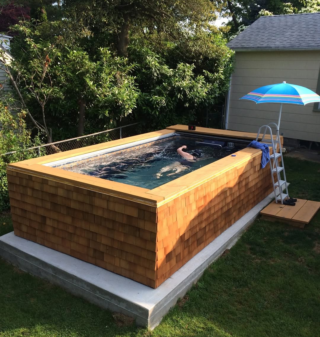Wooden Shingles Add Natural Texture To Your Pool Surround