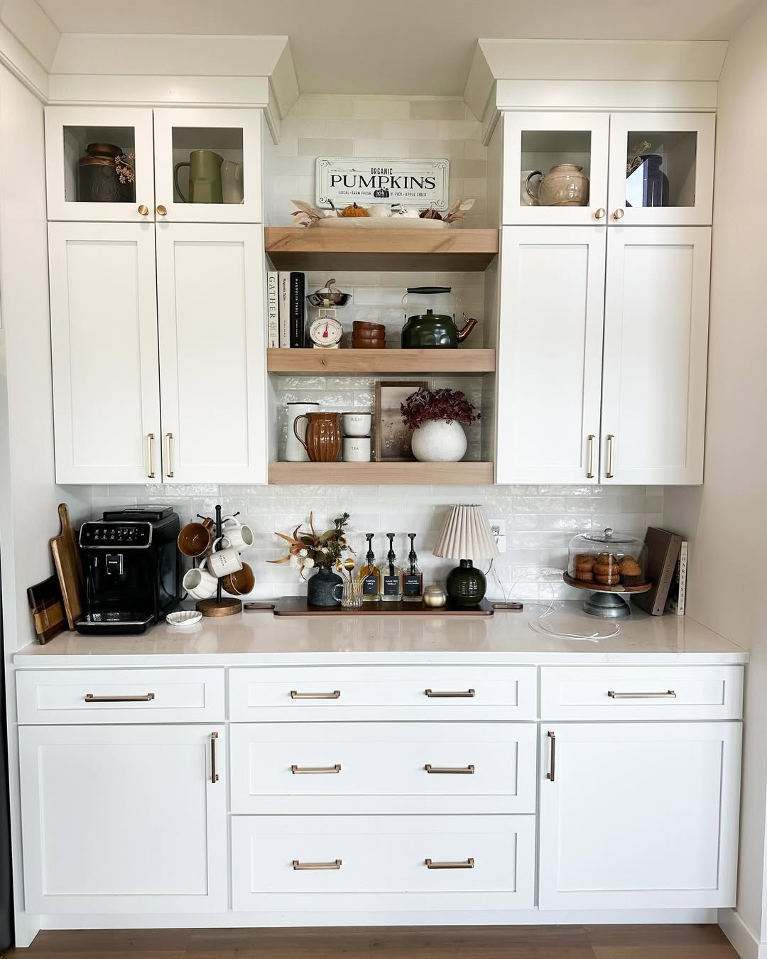 Wood Shelves for Seasonal Decor