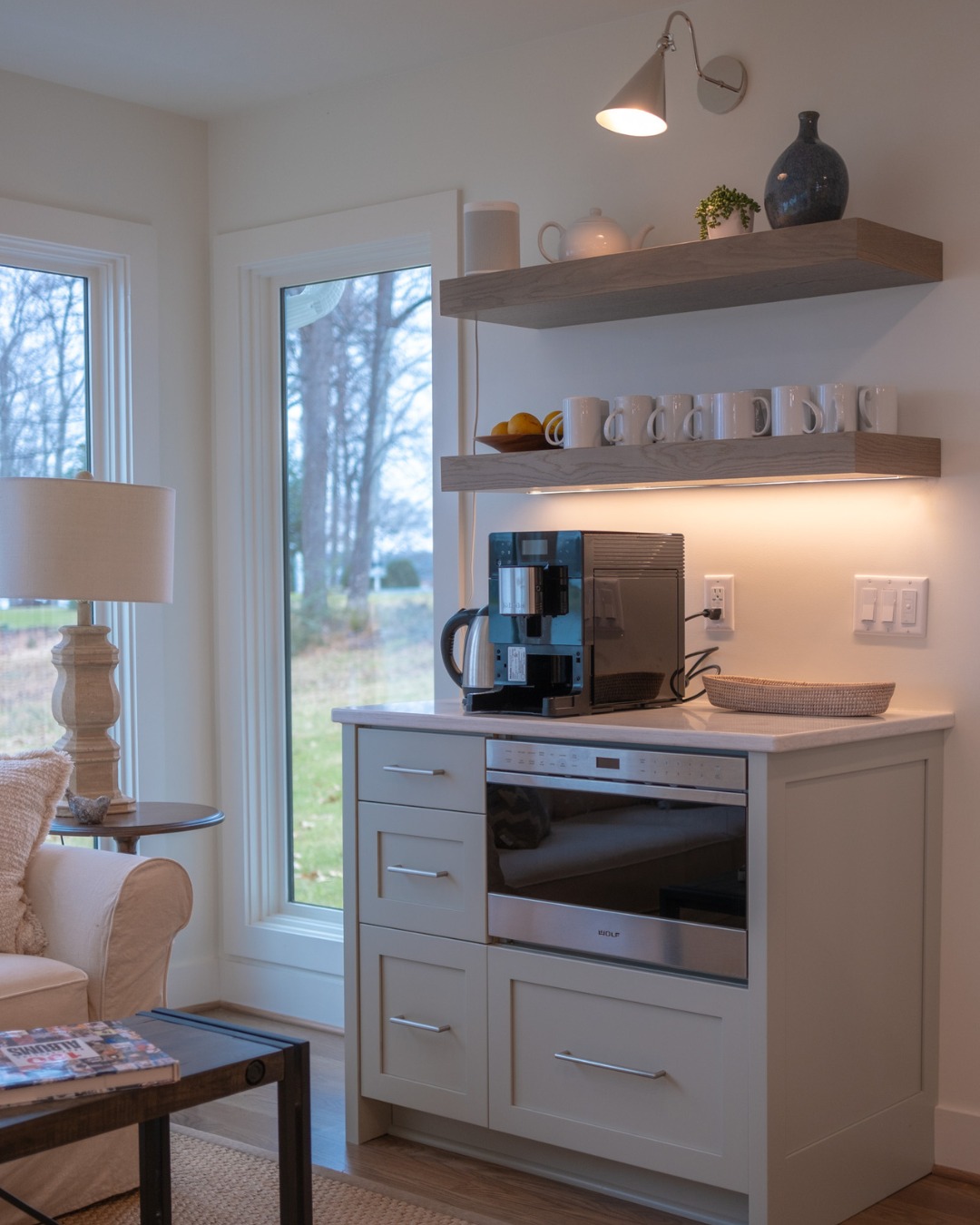 Floating Shelves with Built-In Lighting