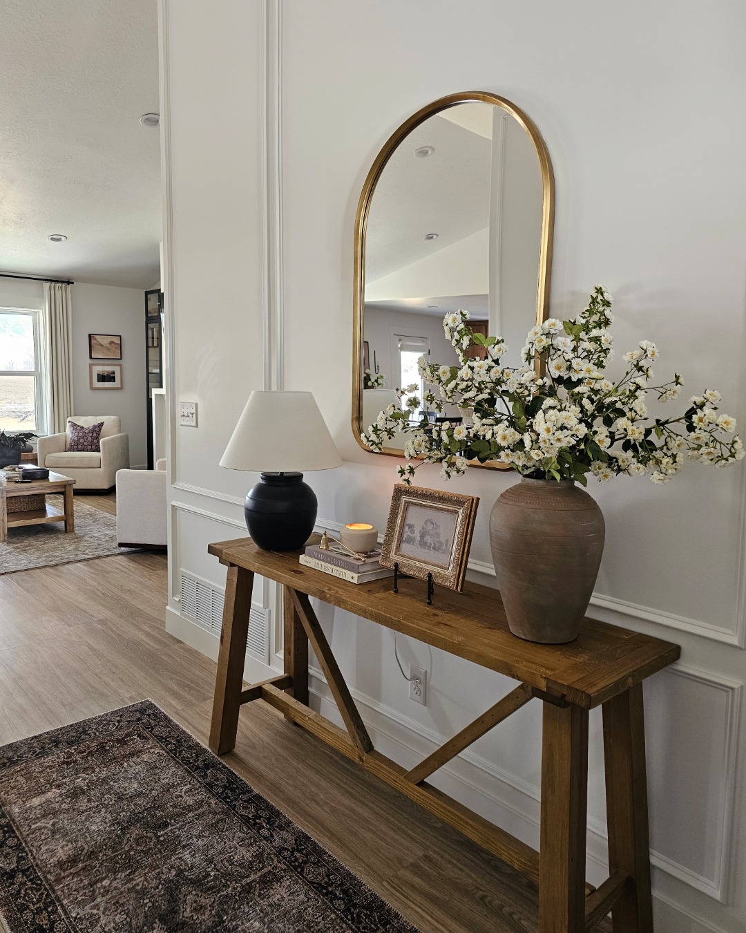 Ground Your Entryway with Natural Wood and Texture