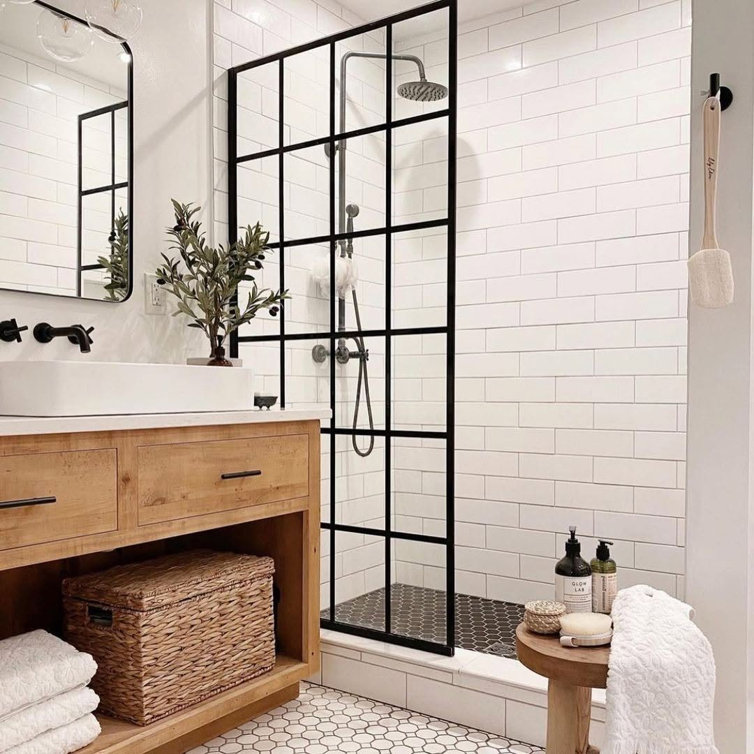 Woven Basket for Open Vanity Storage