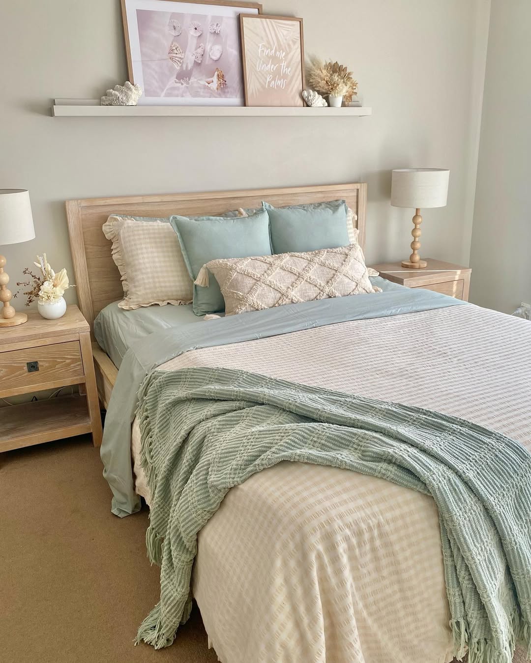 Drape a Fringed Sage Green Throw for Cozy Texture