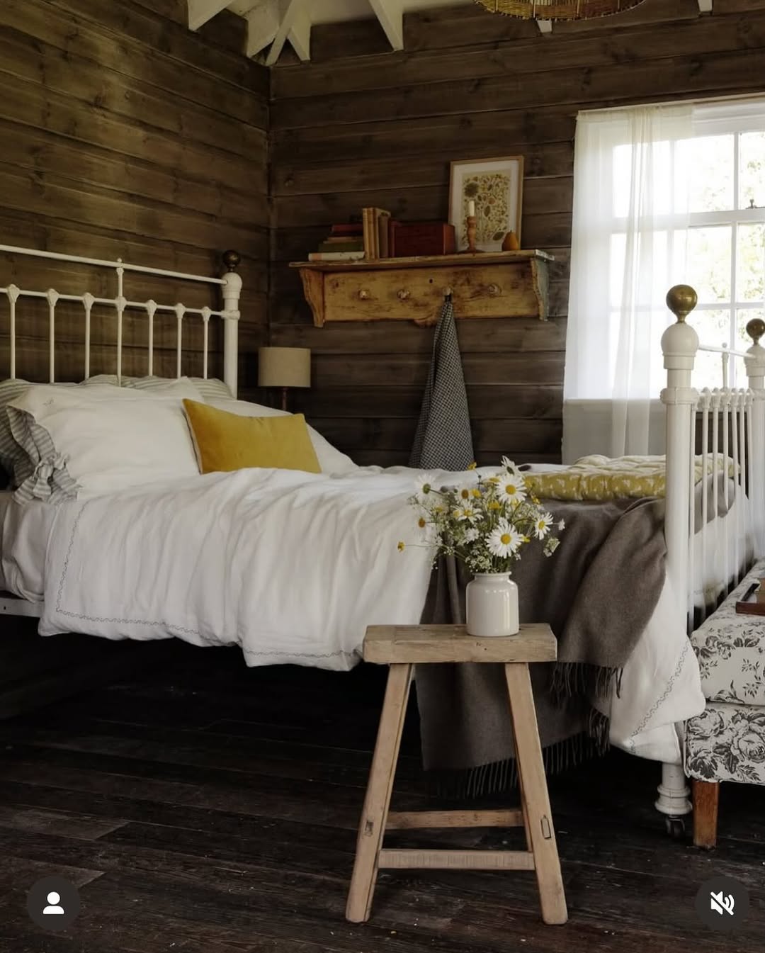 Rustic Wooden Stool Adds A Natural Side Table