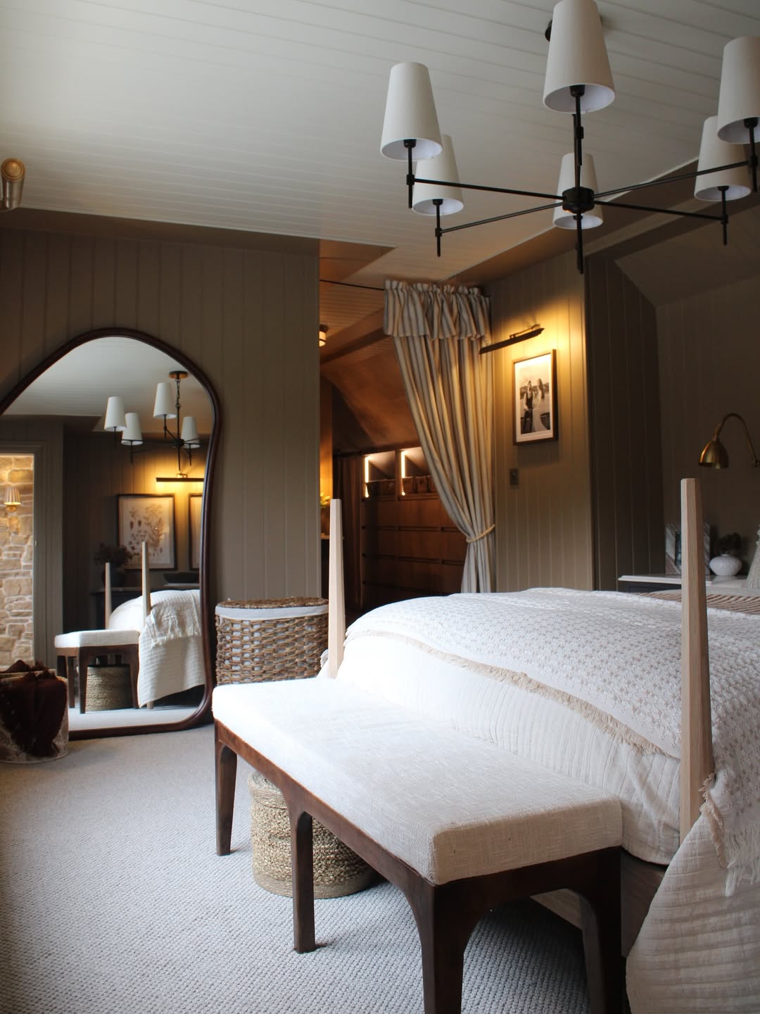 Place an Upholstered Bench for Softness at the Foot of the Bed