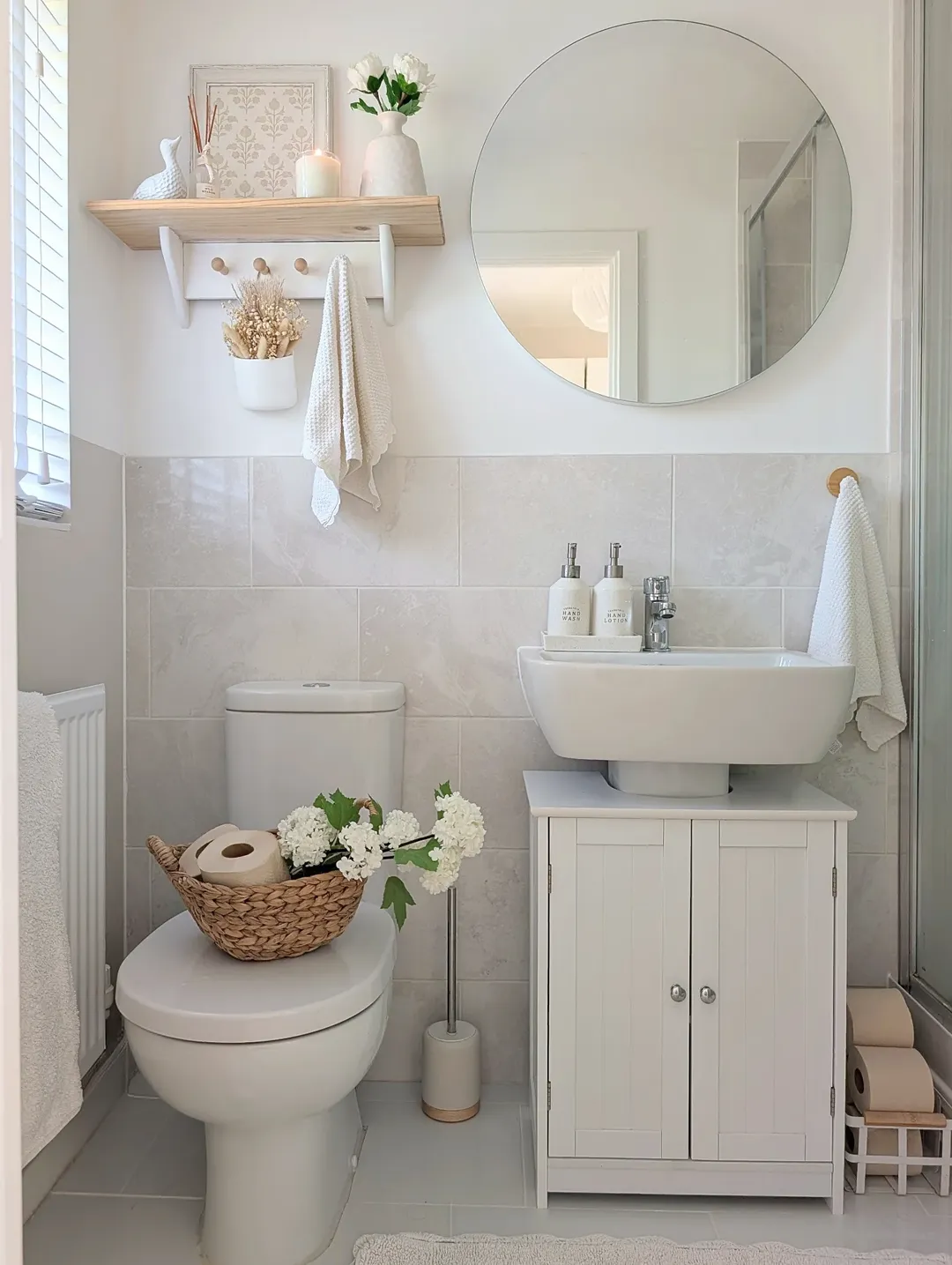 Woven Basket Adds Cozy Storage for Toilet Paper Rolls