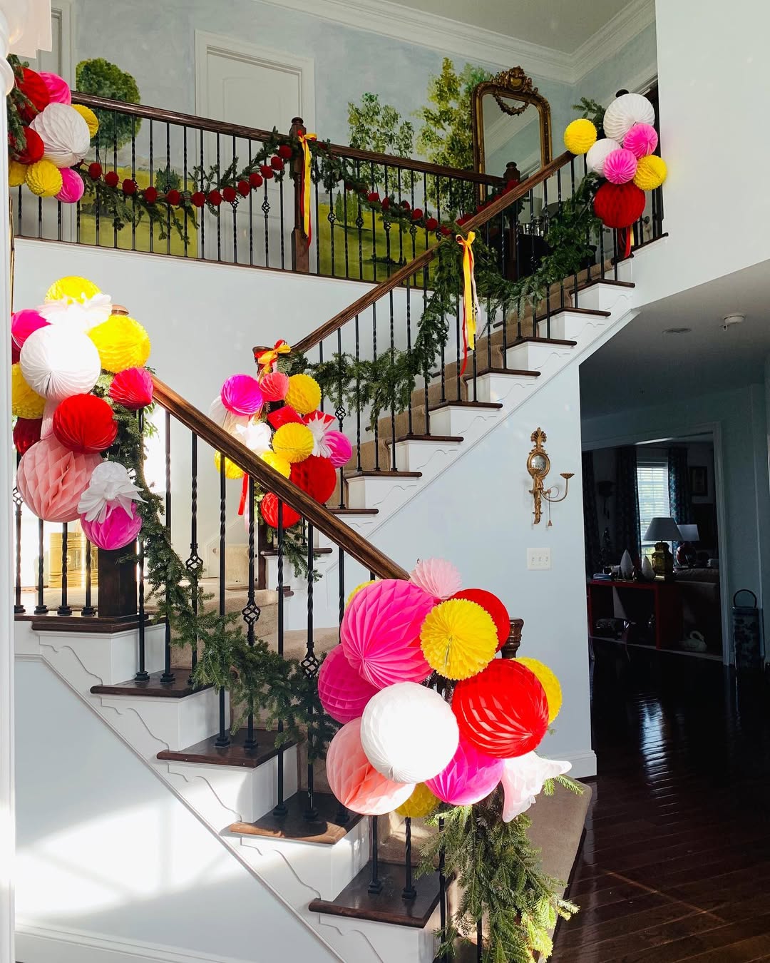 Bright Paper Lanterns Add Pops of Color to Garland