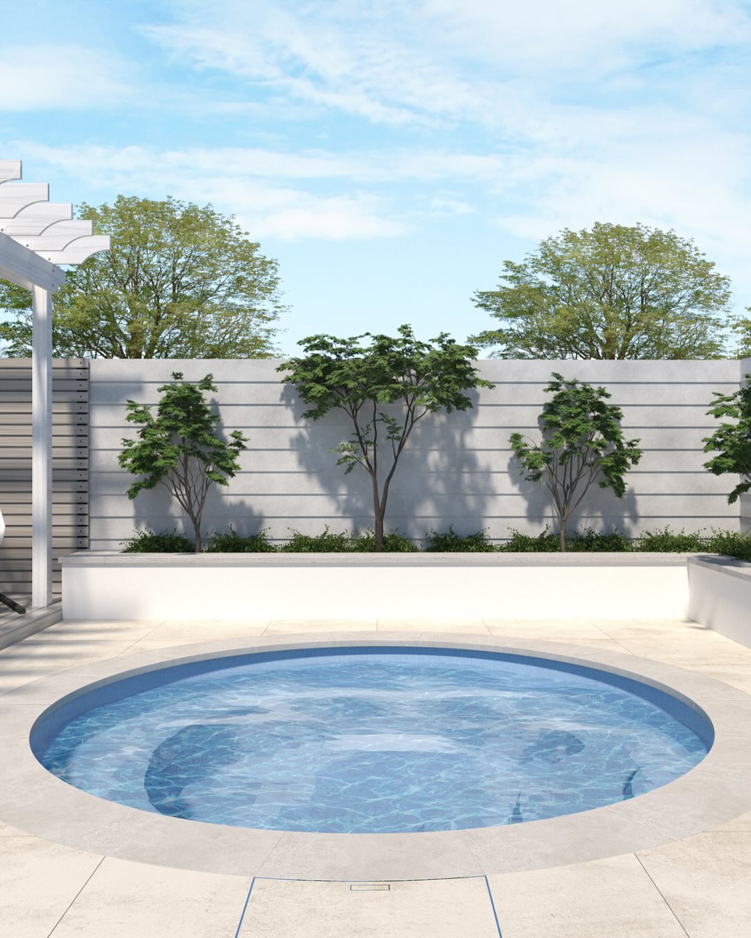 Achieve a Modern Look with a Circular Pool and Decking