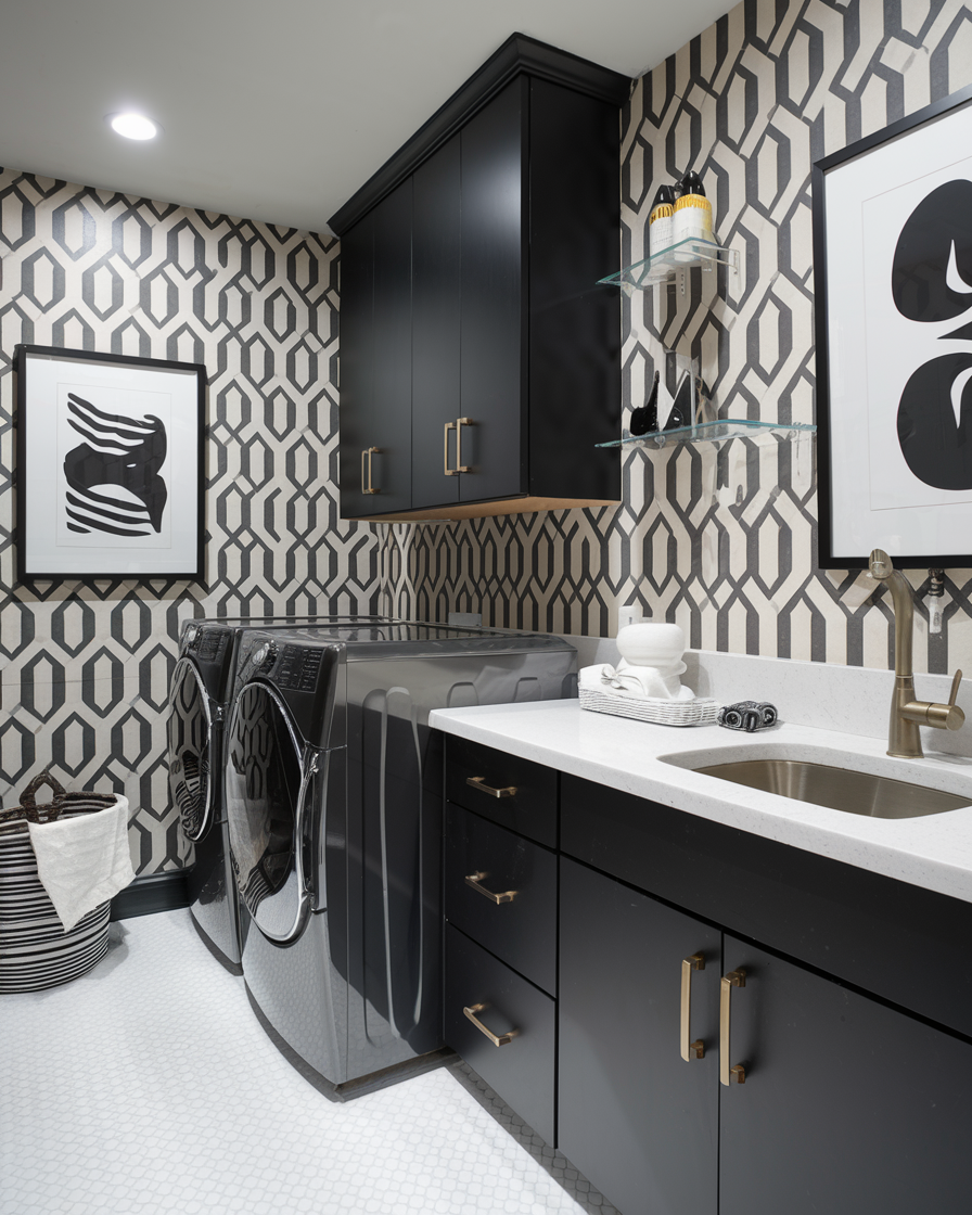 Geometric Wallpaper Creates a Bold Statement