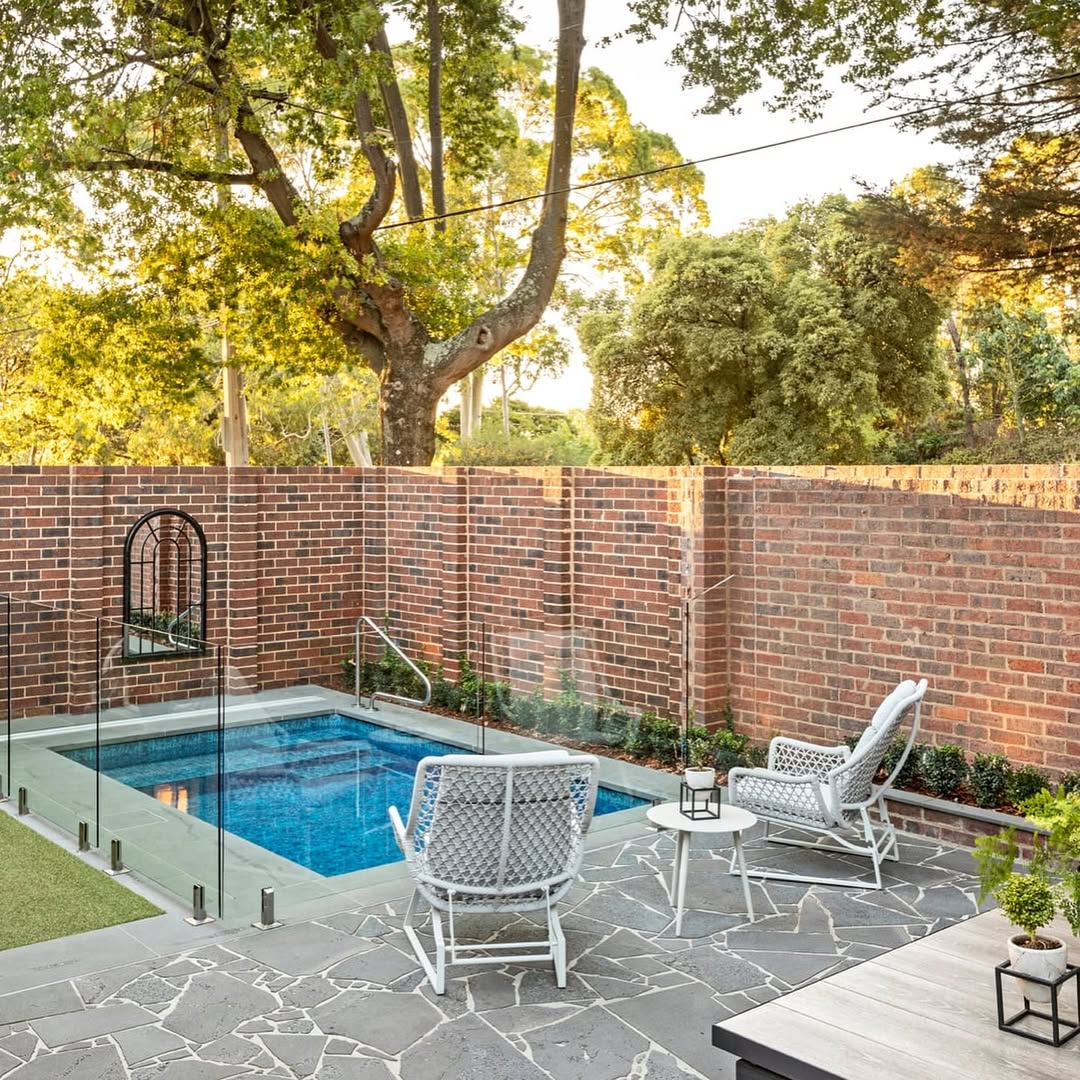 Arched Window Feature Adds Architectural Interest Above Your Pool