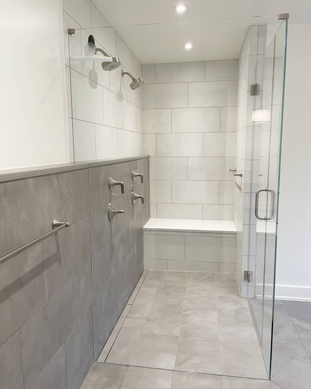 Built-In Shower Bench for Added Comfort