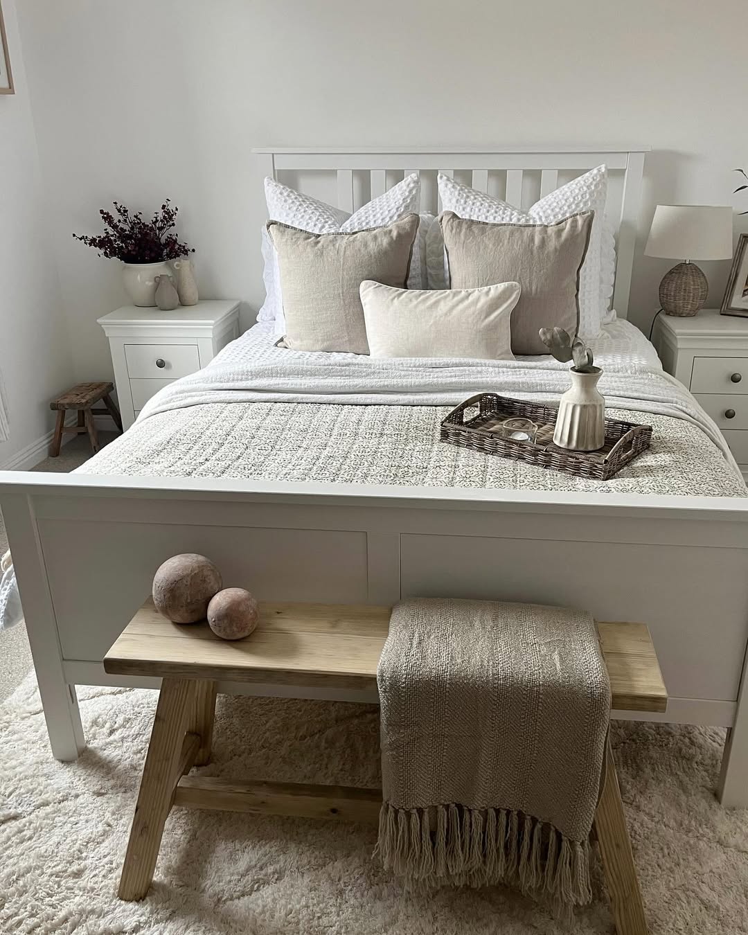 Light Wood Bench Adds Casual Seating and Surface