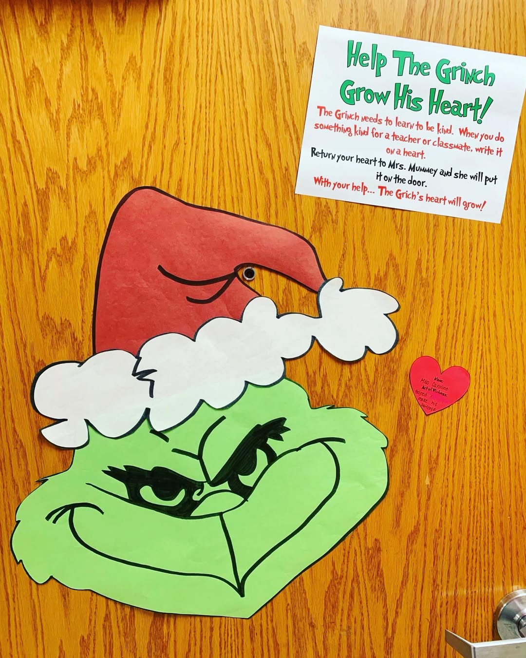 Grinch Door Encourages Kindness