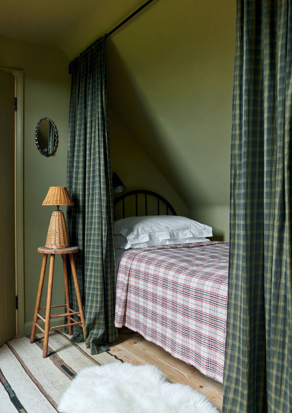 Section Off Cozy Nooks With Gingham Curtains