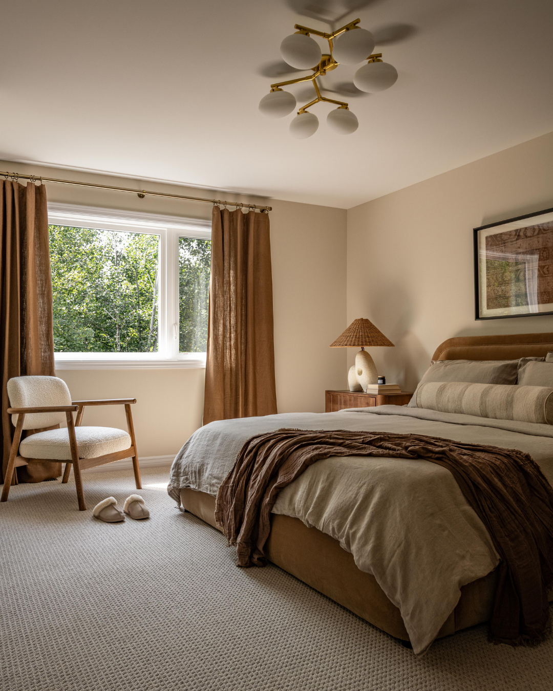 Drape a Textured Throw Over Neutral Bedding