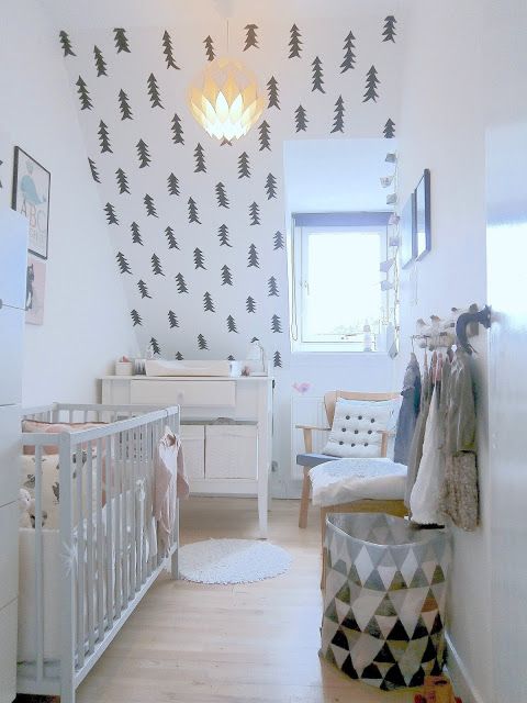 Black Tree Decals Add a Woodland Feel to Sloped Walls