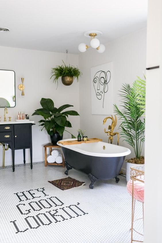 Floor Decal Adds Playful Personality to Hex Tile