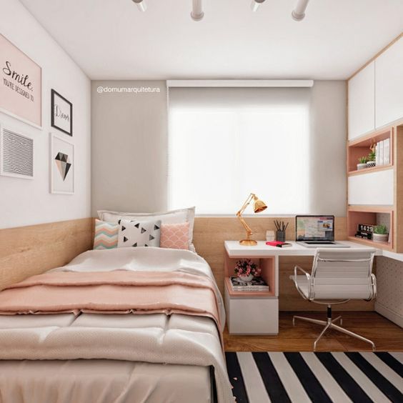 Pink and White Shelving Units for Open Display