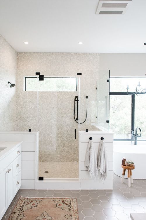 Frame Your Shower with Shiplap Walls and Built-In Hooks