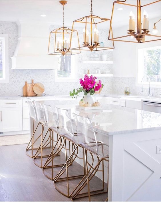 Clear Acrylic Bar Stools With Gold Legs Define Your Island