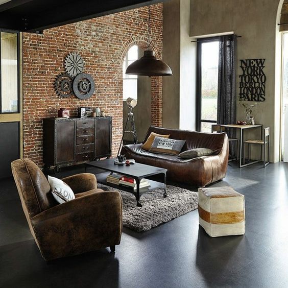 Metal Gear Wall Art Adds Industrial Detail Above Cabinet