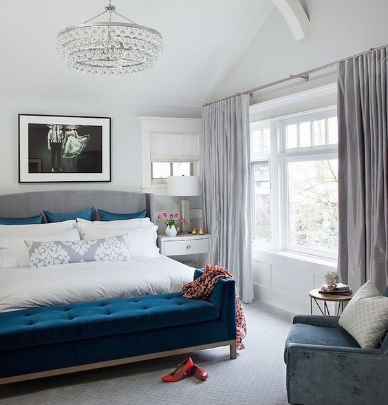 Deep Blue Bench Adds a Bold Pop of Color