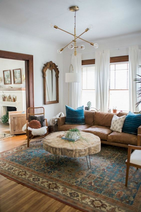 Tree Trunk Coffee Table Brings Rustic Charm