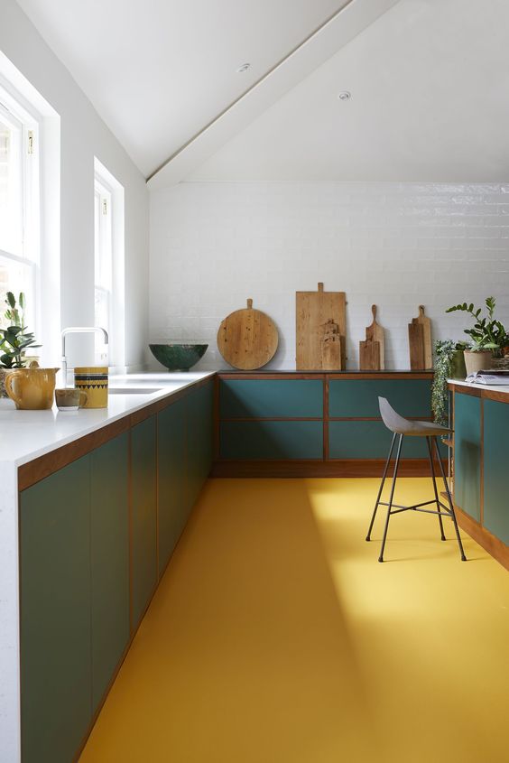 Wooden Cutting Boards Create a Rustic Display on Open Shelving