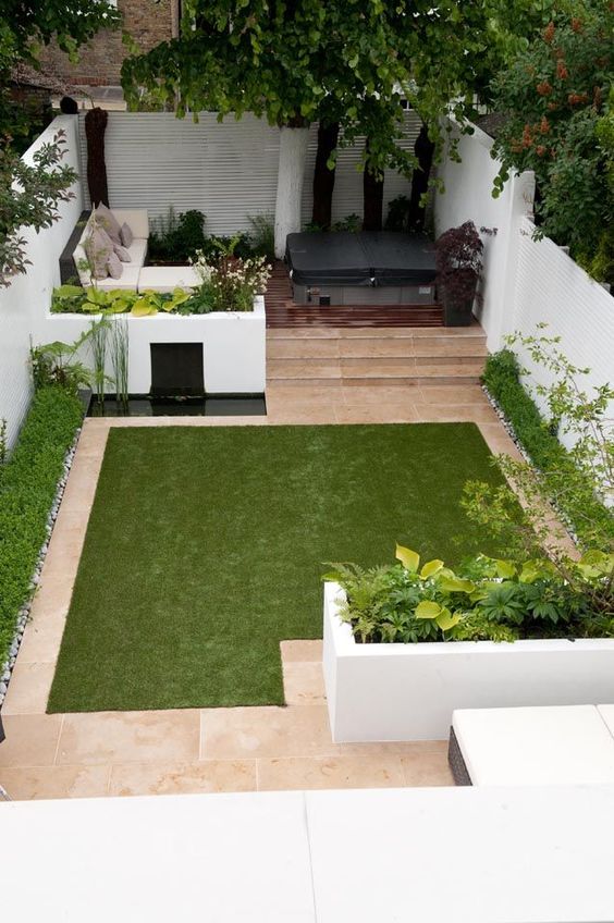 Define Zones with Raised White Planters