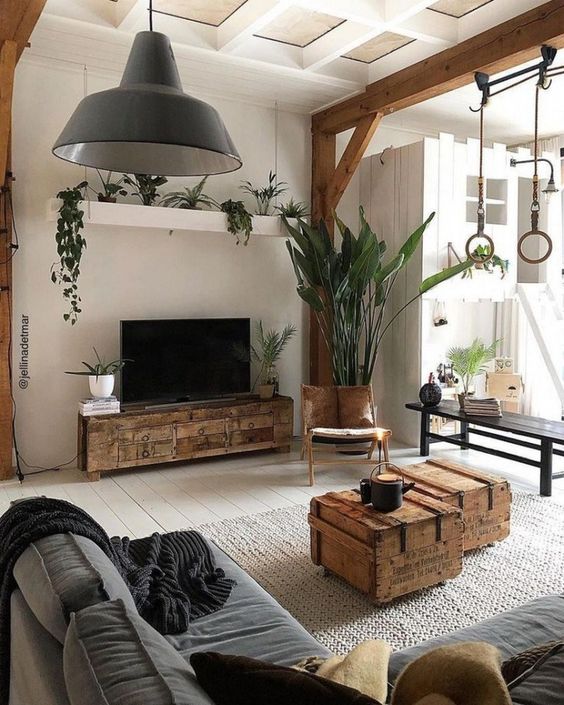 White Ledge Shelf Adds Greenery Above the TV