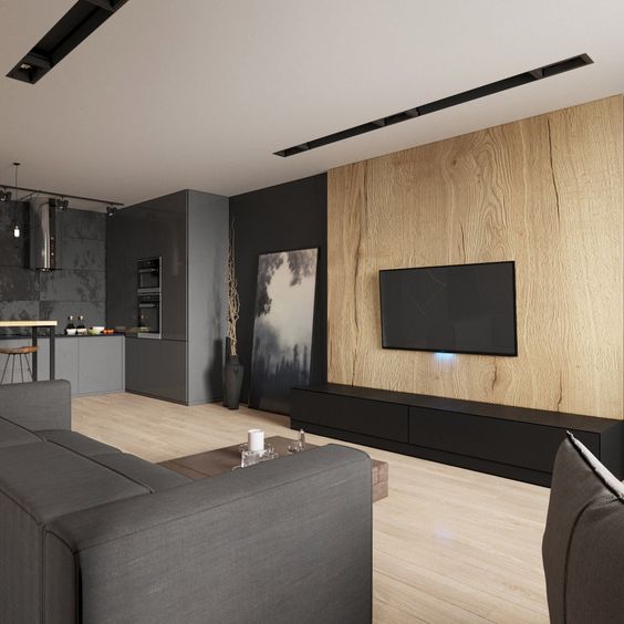 Frame Your Television with a Wood Panel Wall