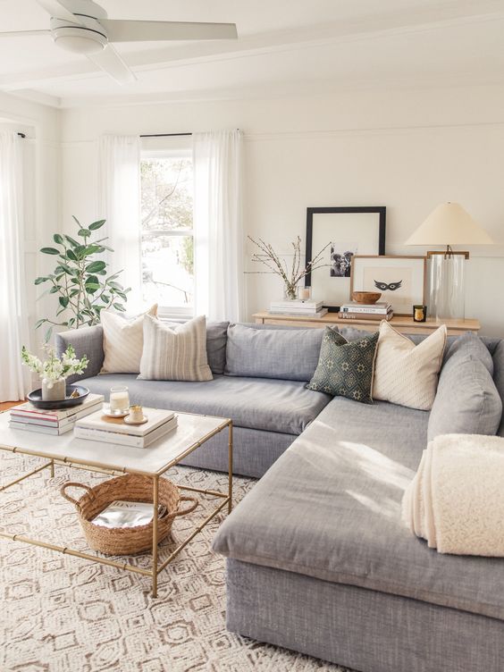 Layer Books and Trays for Coffee Table Depth
