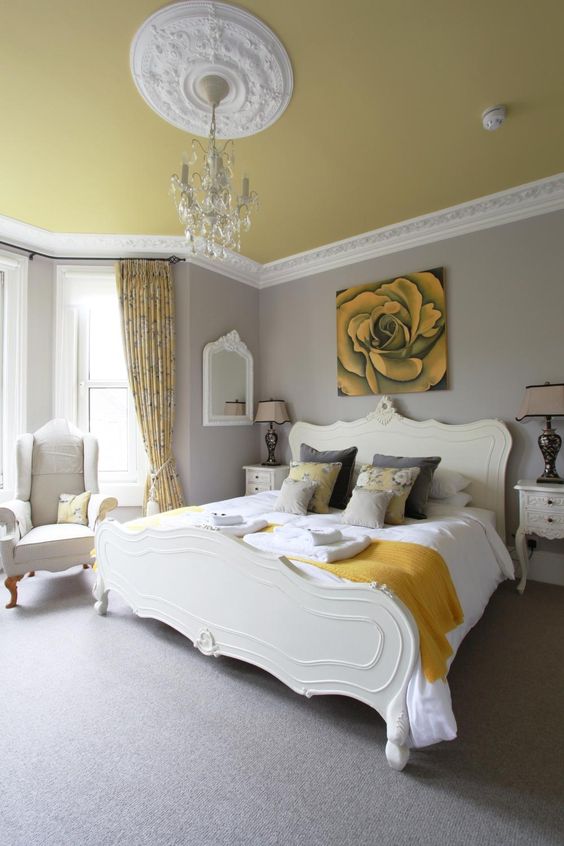Large Rose Art Adds a Bold Yellow Focal Point