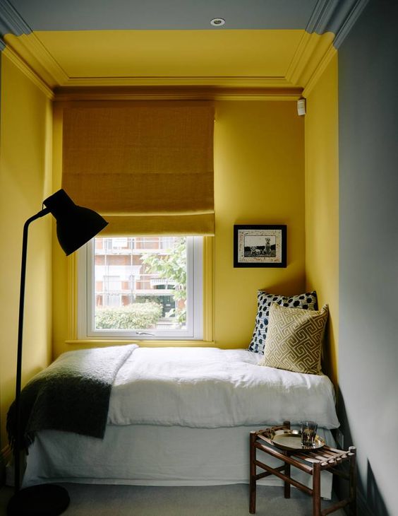 Wooden Stool Doubles as a Bedside Table