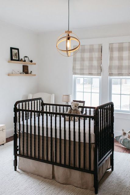 Orb Pendant Light Adds Geometric Interest Above Crib