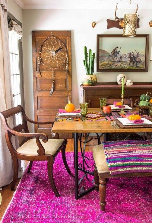 Dreamcatcher on Old Door Adds Boho Wall Art