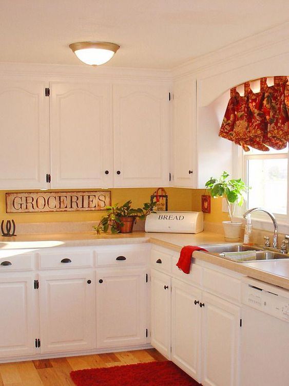 Vintage Signs Add Country Charm Above Countertops