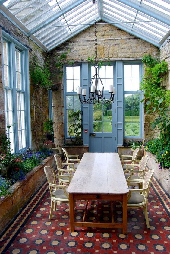 Ground Your Sunroom with Terracotta Floor Tiles