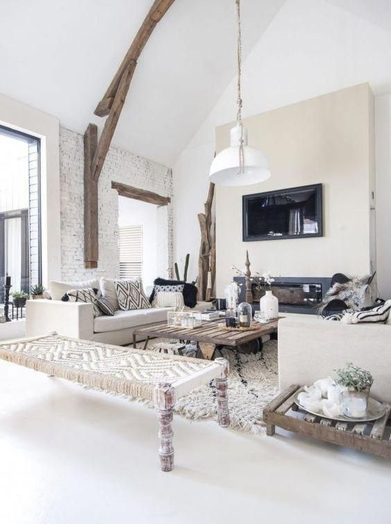 Wooden Bench With Macrame Seat Adds Boho Texture
