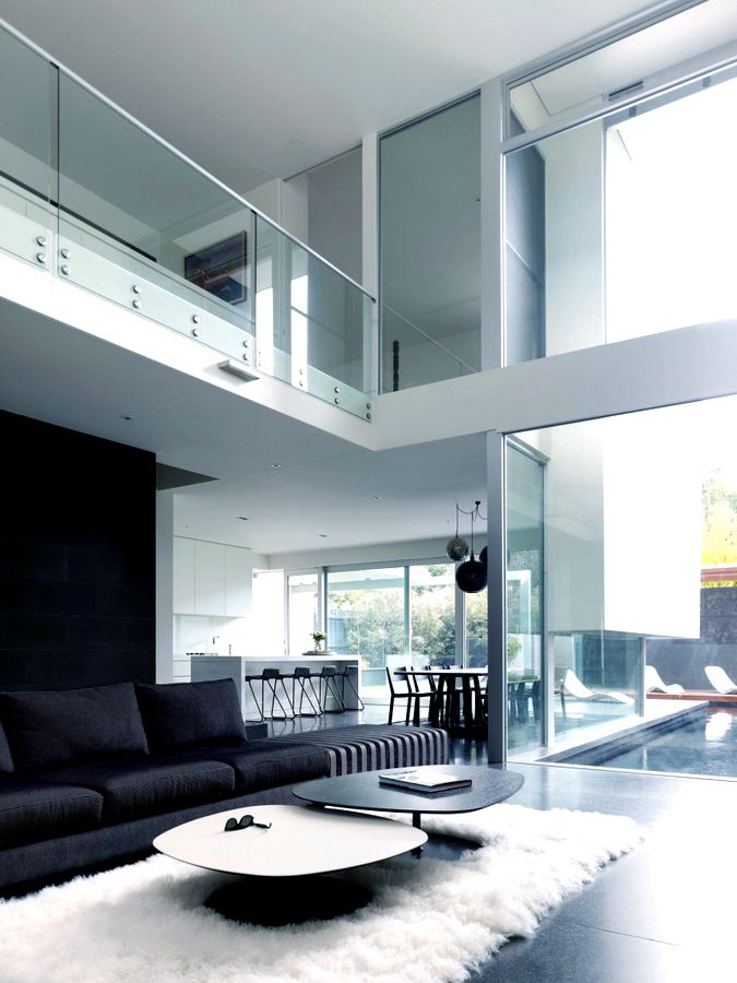 Glass Railings That Create Open Sightlines Upstairs