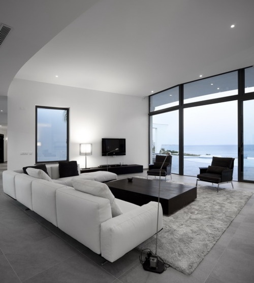 Anchor Your Seating Area with a Low-Profile Dark Coffee Table