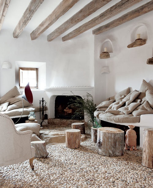 Tree Stump Stools Add Natural Seating and Surface