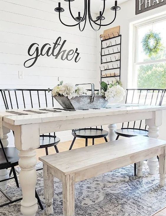 Galvanized Trough Holds Flowers For A Farmhouse Centerpiece
