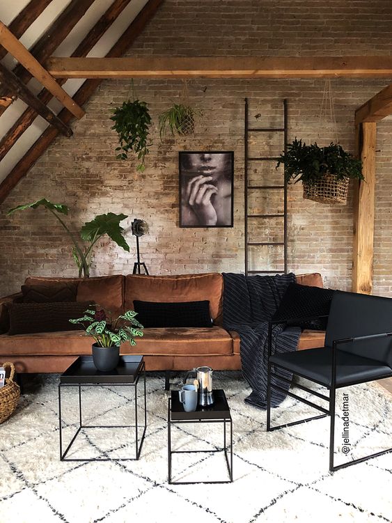 Hanging Baskets Add Vertical Greenery to Brick Walls