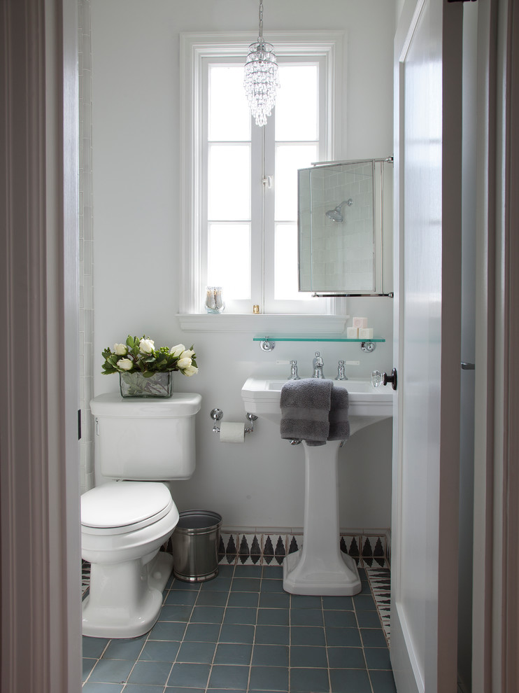 Geometric Tile Border Adds a Graphic Detail Above the Floor