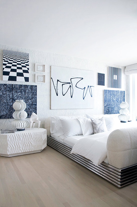 Choose a Textured White Nightstand for Sculptural Interest