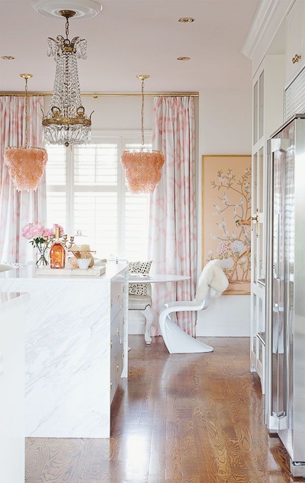 Blush Pink Pendant Lights Add Soft, Textured Glow