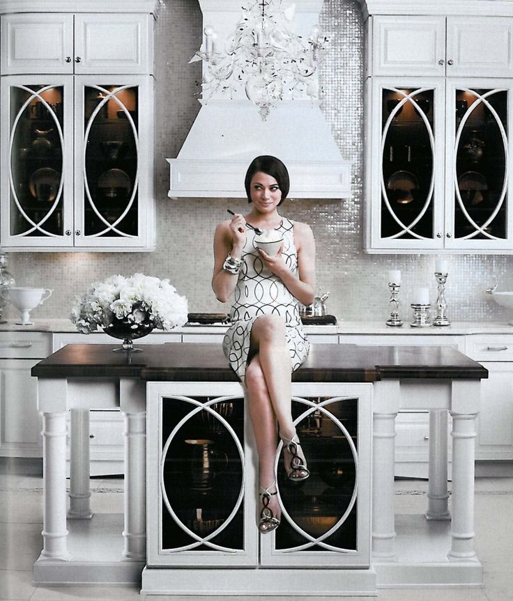 Cabinet Doors With Open Geometric Insets