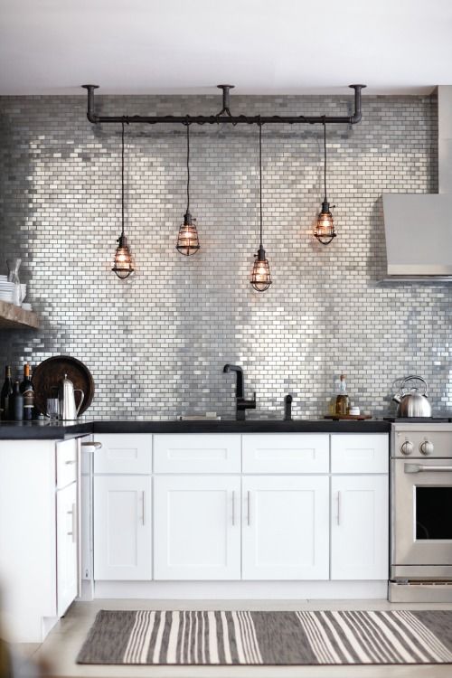Industrial Pipe Rail Holds Cage Pendant Lights